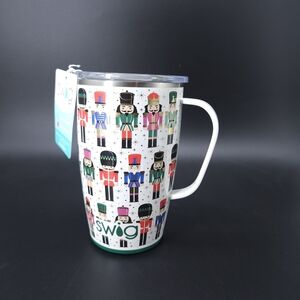 NEW Swig Life 18oz Travel Mug Handle Classic Nutcracker Insulated Cup Christmas
